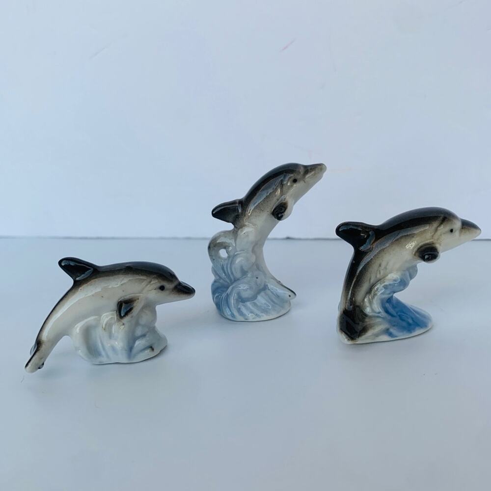 Vintage Miniature Dolphins